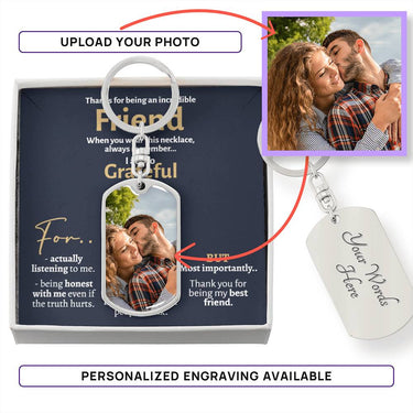 Guy Friend Morse Code Keychain - Love You This Much